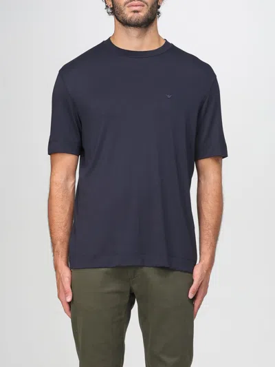 Emporio Armani Basic Crew Neck T-shirt In Blue