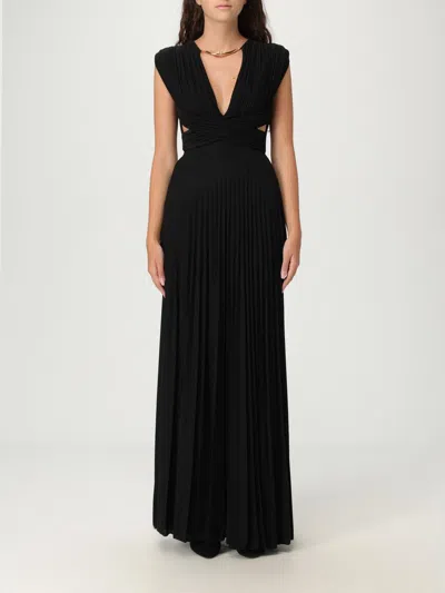 Elisabetta Franchi Red Carpet Lurex Dress In Black