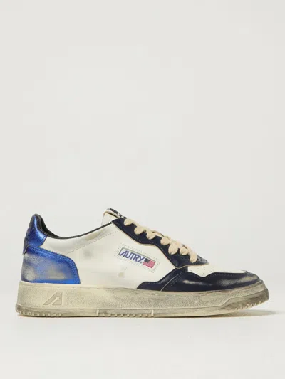 Autry White/black/blue Medalist Low Super Vintage Sneakers In Neutral