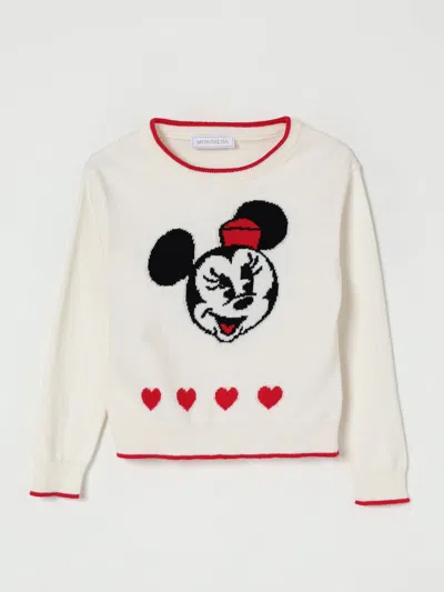 Monnalisa Minnie Sweater In White