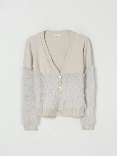 Monnalisa Sweater  Kids Color Beige In Multi