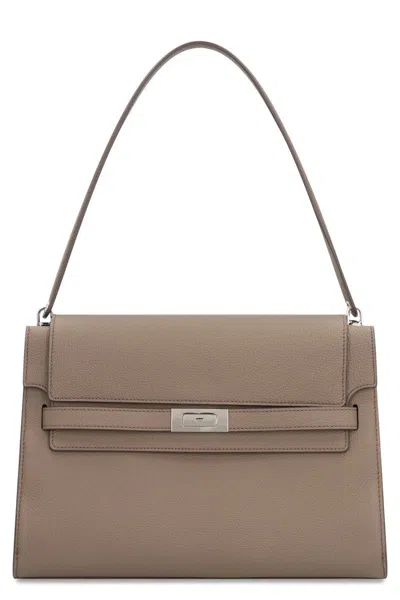 Tory Burch Lee Radziwilli Grande Shoulder Bag In Gray