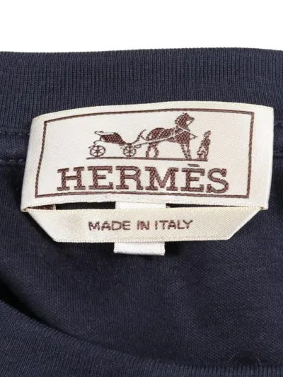 Pre-owned Hermes 2020s Patch-puzzle T-shirt In Blue