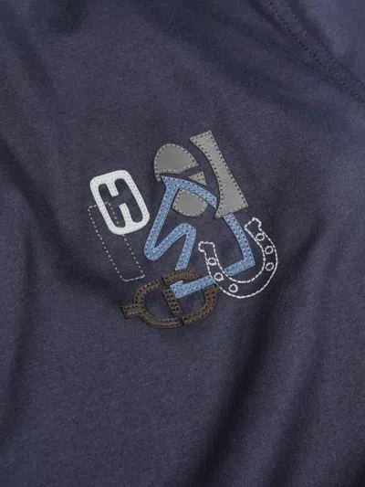 Pre-owned Hermes 2020s Patch-puzzle T-shirt In Blue