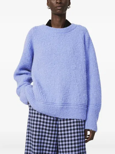 Rodebjer Ribbed Wool Sweater In Blue