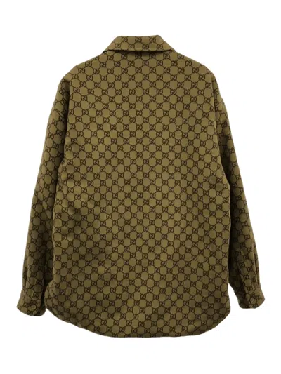 Pre-owned Gucci 2010 Monogram Wool Jacket In Brown