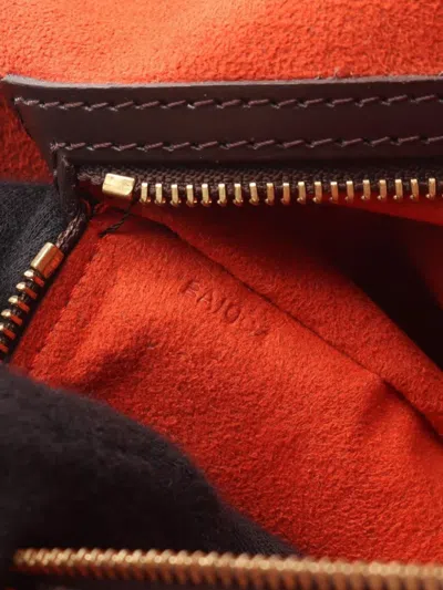 Pre-owned Louis Vuitton 2004 Manosque Gm Damier Ebene Handbag In Brown