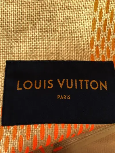 Pre-owned Louis Vuitton 2010s Check-pattern Coat In Orange