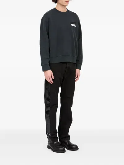 Mm6 Maison Margiela Mm6 By Maison Margiela Wool Taped Label Crewneck Sweater In Black
