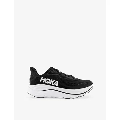 Deckers Hoka Womens Black White F Clifton 10 Mesh Low-top Trainers