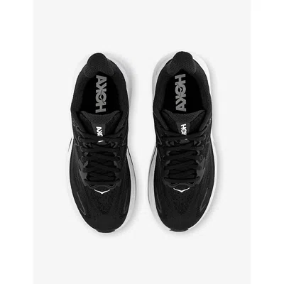 Deckers Hoka Womens Black White F Clifton 10 Mesh Low-top Trainers