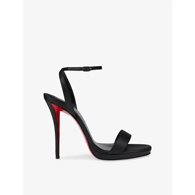 Christian Louboutin Miss Z Leather Red Sole Ankle-strap Sandals In Black