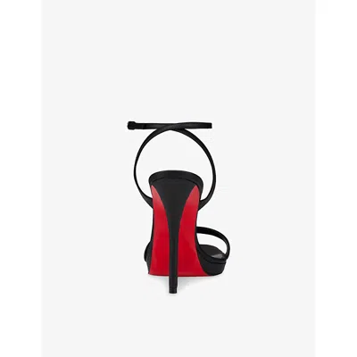 Christian Louboutin Miss Z Leather Red Sole Ankle-strap Sandals In Black