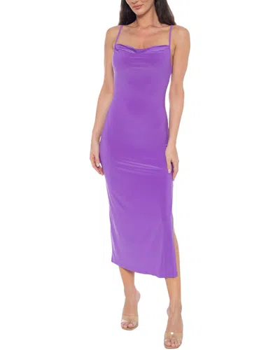 Bebe Cowl Jersey Maxi Dress In Purple