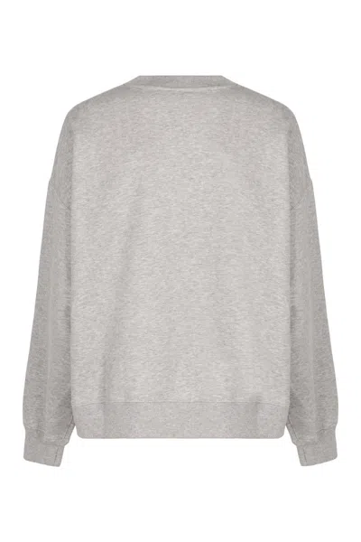 Gucci Sweatshirt Grey Cotton Dropped Shoulders In Gray