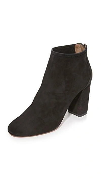 Shop Aquazzura Downtown Booties In Black