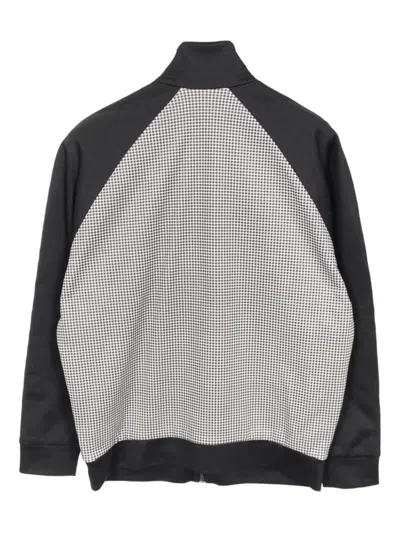 Pre-owned Fendi 2010s Ff-detail Houndstooth-pattern Jacket In Black