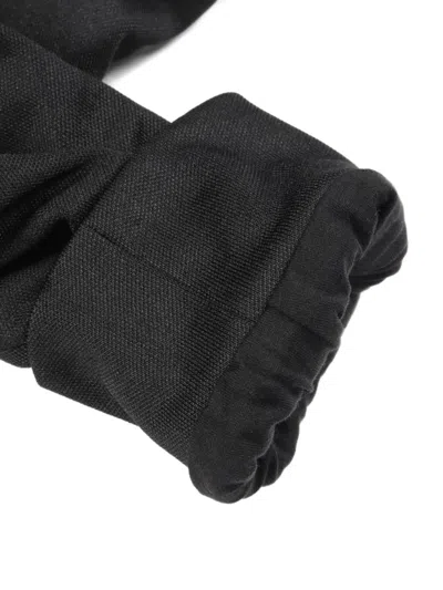 Pre-owned Fendi 2010s Ff-detail Houndstooth-pattern Jacket In Black