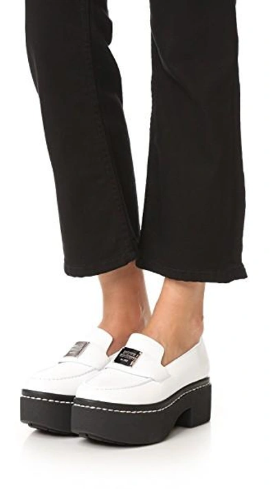 Shop Opening Ceremony Agnees Platform Loafers In White