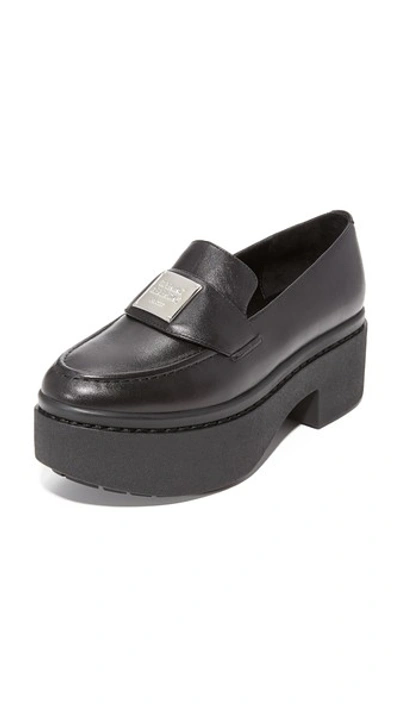 Opening Ceremony Agness Platform Leather Loafers In Black