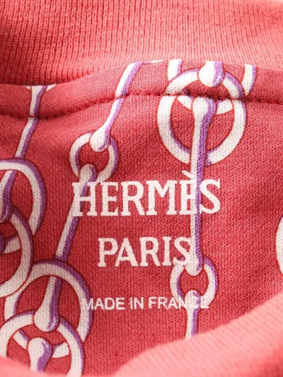 Pre-owned Hermes Cliquetis Chain Pattern Dress In Red