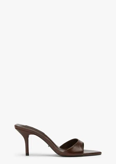 Tony Bianco Hallie Heeled Mules Choc Vintage In Brown