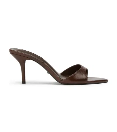 Tony Bianco Hallie Heeled Mules Choc Vintage In Brown