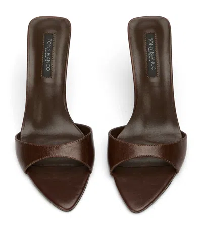 Tony Bianco Hallie Heeled Mules Choc Vintage In Brown