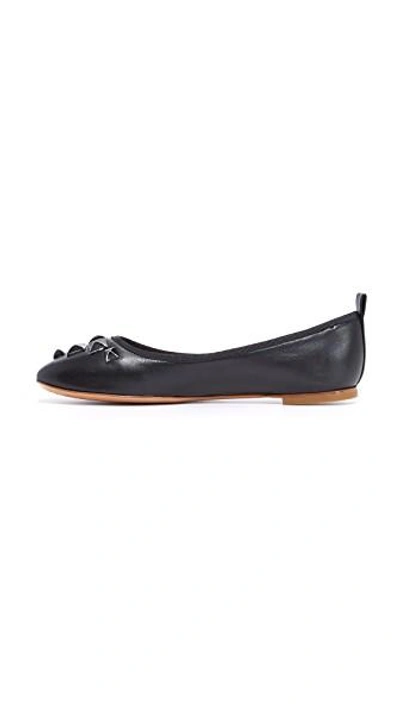 Shop Marc Jacobs Cleo Studded Ballerina Flats In Black