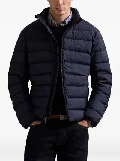 Polo Ralph Lauren Mens Navy The Colden Packable Down Bomber Jacket Xl In Blue