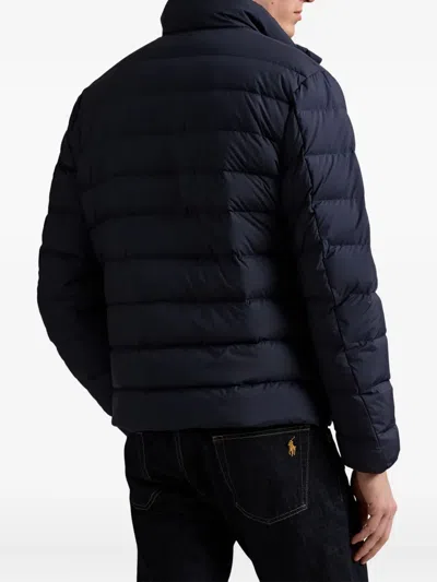 Polo Ralph Lauren Mens Navy The Colden Packable Down Bomber Jacket Xl In Blue