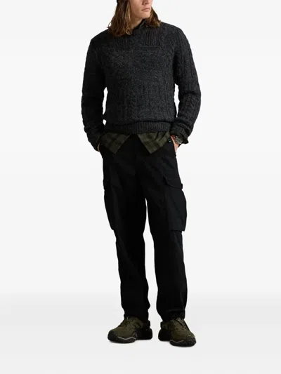 Polo Ralph Lauren Cable-knit Wool Pullover In Gray