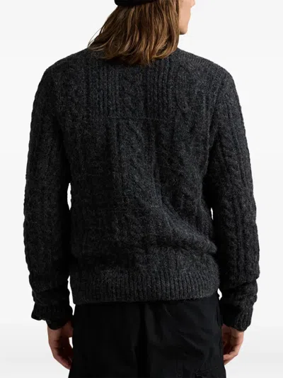 Polo Ralph Lauren Cable-knit Wool Pullover In Gray