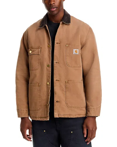 Carhartt Work In Progress Michigan Canvas Coat In Brown