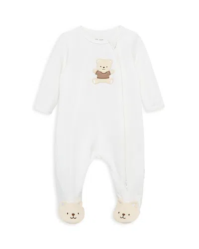 Little Me Unisex Gentle Bear Footie - Baby In White