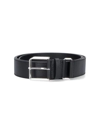 Givenchy Hammered Leather Belt In Black