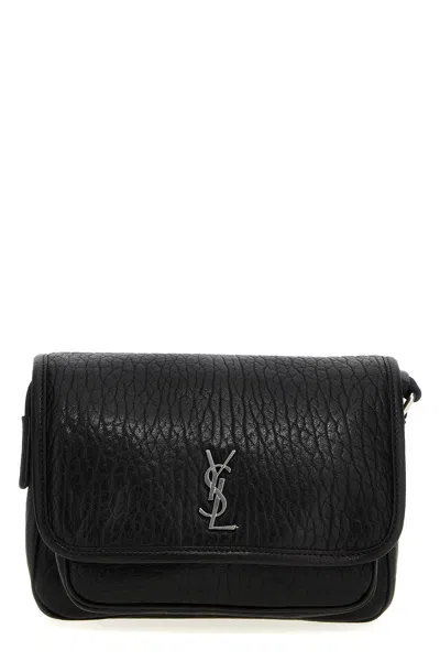 Saint Laurent Borsa A Tracolla Messenger Piccola In Pelle Nera Uomo In Black