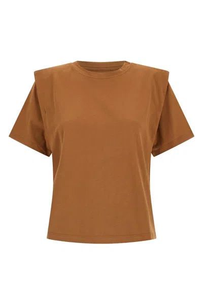 Isabel Marant Cotton T-shirt In Brown