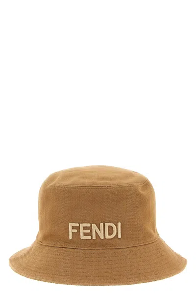 Fendi Ff-pattern Reversible Bucket Hat In Brown