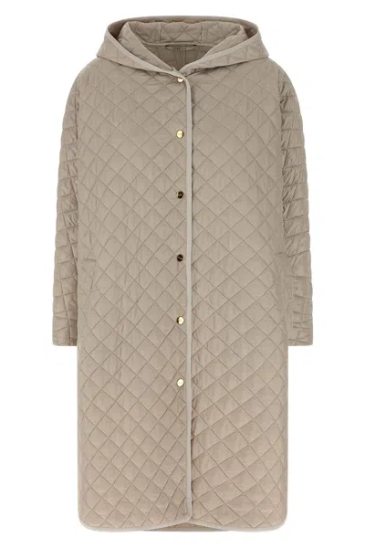Max Mara The Cube Joan Puffer Jackets Beige In Sand