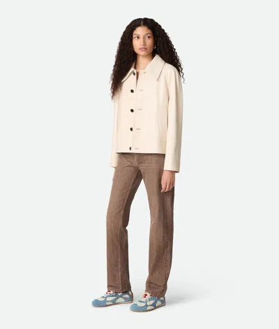 Bottega Veneta Orbit Flash Leather-trimmed Suede And Shell Sneakers In White