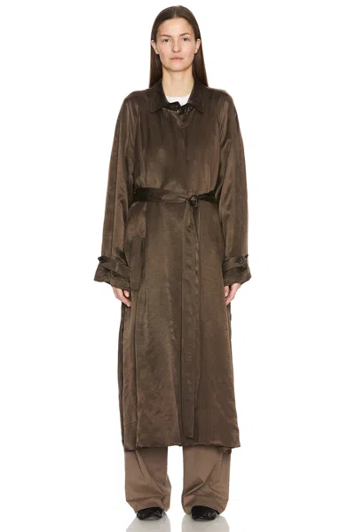 The Row Ryo Coat In Brown