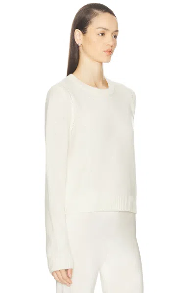 Sablyn Noa Shunken Crewneck Sweater In White