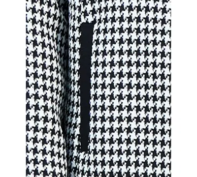 Le Suit Women's Houndstooth Topper Jacket & Sleeveless Dress Suit Set, Regular & Petite In Gray