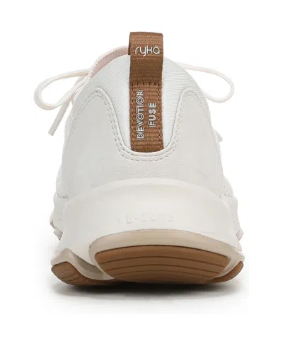 Ryka Devotion Fuse Womens Lace-up Knit Running & Training Shoes In White