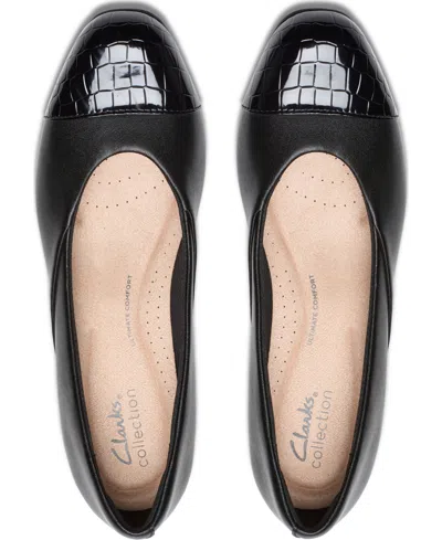 Clarks Women's Jazmynn Gem Round Toe Flats In Black
