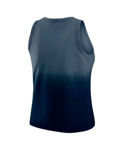 Wear By Erin Andrews X Gracie Hunt Navy Seattle Seahawks Ombre Tank Top In Blue