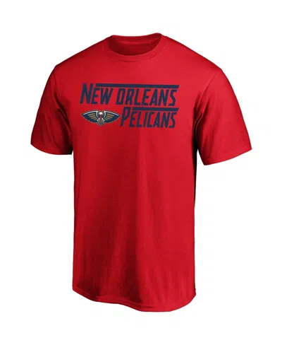Fanatics Men's 2-piece Red/navy New Orleans Pelicans T-shirt And Shorts Combo Pack In Multi