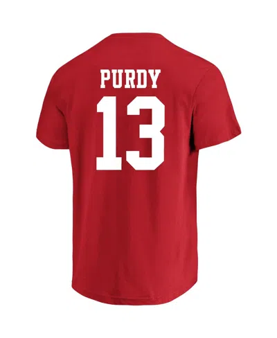Fanatics Men's Brock Purdy Scarlet San Francisco 49ers Big Tall Player Name Number T-shirt In Red