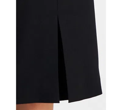 Le Suit Women's Houndstooth Jacket & Pleated Pencil Skirt Suit Set, Regular & Petite In Gray